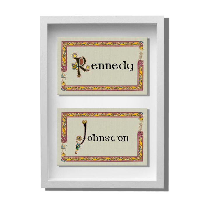 Double Surname - Celtic - Box Frame