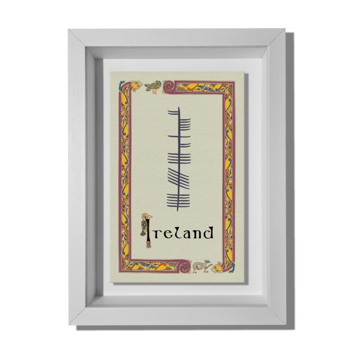 Ireland Ogham - Celtic - Box Frame