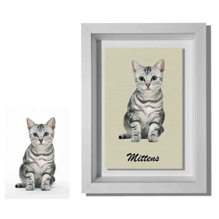 Head Only Pet Portrait from Photo (click image to view more samples) - Image 2